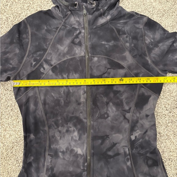 Lululemon Hooded Define Jacket Nulu Diamond Dye Pitch Grey Graphite Size 8 - Picture 5 of 7